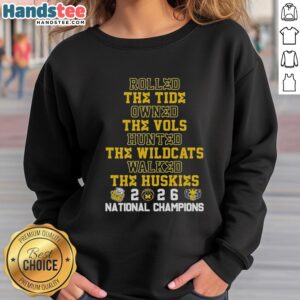 Alt Text: Premium Michigan Wolverines sweatshirt featuring bold graphics celebrating victories over top teams for NC 2026.