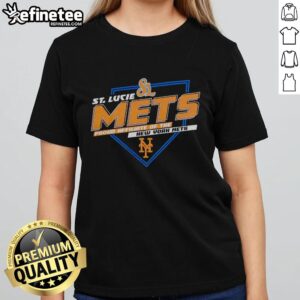 Original St. Lucie Mets ladies tee, proud affiliate of New York Mets, perfect for Milb baseball fans.