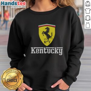Cozy Nice Kentucky Horsepower sweatshirt in navy, perfect for horse lovers and casual wear enthusiasts.