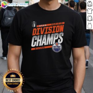Hot Edmonton Oilers Hockey 2026 Pacific Division Champions T-Shirt featuring team logo and vibrant colors.