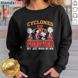 Pretty Peanuts Characters sweatshirt featuring Iowa State Cyclones graphics, perfect for fans who love NBA culture.