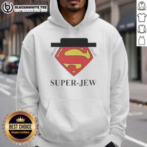 Original Superman Super Jew Hoodie featuring iconic design and vibrant colors, perfect for fans and collectors.