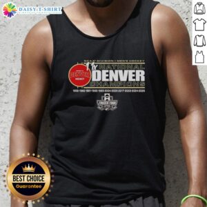 2026 NCAA Division I Men's Hockey National Champions Denver Pioneers tank top showcasing team pride and victory.