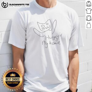 Alt Text: Official Huggy Is My Homie T-Shirt featuring a playful design and vibrant colors for casual wear.