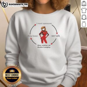 Good Asuka Langley Soryu 'I'm Red' sweatshirt from Neon Genesis Evangelion anime, featuring vibrant colors and stylish design.