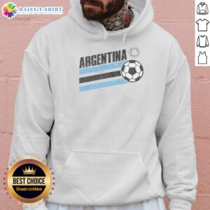 Top Argentina Sun World Cup football stripe hoodie in vibrant colors, perfect for fans celebrating the tournament.