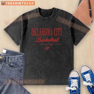 Good OKC Thunder NBA Classic Since 2008 Western Conference Washed T-Shirt featuring team logo and vintage design.