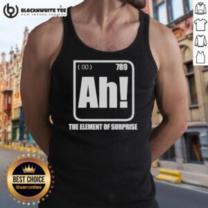 Good-Ah-The-Element-Of-Surprise Tank Top featuring a vibrant design, perfect for casual wear and summer outings.