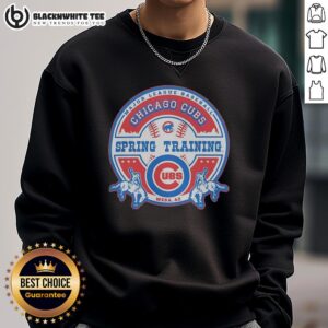 Alt Text: Vintage Chicago Cubs Spring Training 2026 sweatshirt featuring a cowboy design, perfect for MLB fans.