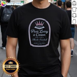 Hot Pour Larry A Crown T-Shirt featuring a bold design, perfect for casual wear and stylish street fashion.