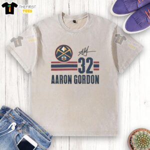 Top Nuggets Aaron Gordon Signature Jersey Washed T-Shirt in vibrant colors, perfect for fans and casual wear.