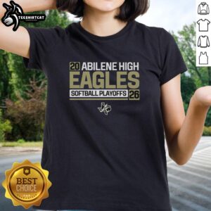 2026 Abilene High Softball Eagles playoffs ladies tee showcasing team spirit and athletic pride in vibrant colors.