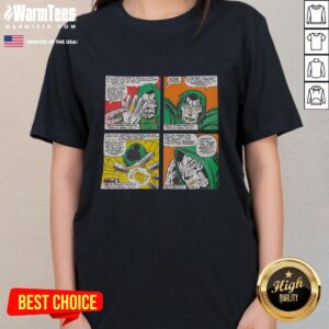 Official Doctor Doom Special Herbs Album Comic Ladies Tee featuring vibrant graphic design, perfect for comic fans.