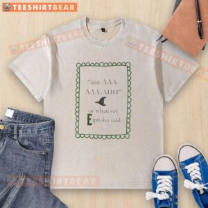 Funny Elphaba 'Washed T-Shirt' featuring a playful design inspired by the musical, perfect for fans of Wicked!