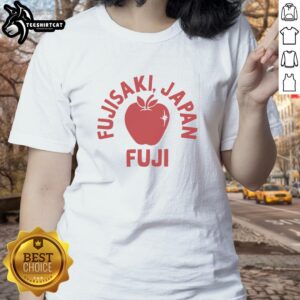 Premium Fuji Apple t-shirt for ladies featuring Fujisaki, Japan design, perfect for casual wear and apple lovers.