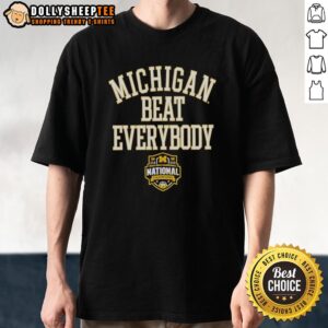 Official Michigan Wolverines 2026 NCAA Division I Men's Basketball Champions T-Shirt showcasing team pride and victory.