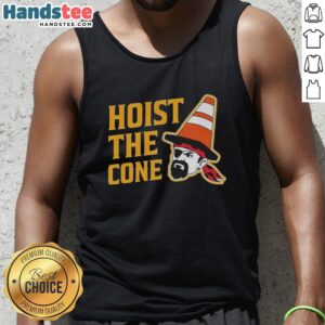Premium Hoist The Cone Pirates tank top featuring a bold graphic design, perfect for fans of the Pirates and casual wear.