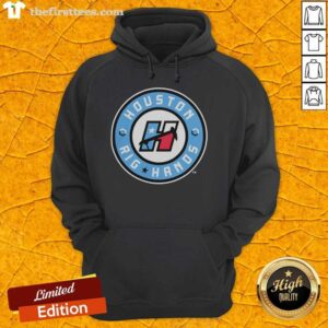 Alt Text: Nice Houston rig hands wearing Big3 logo hoodie while playing basketball on the court.