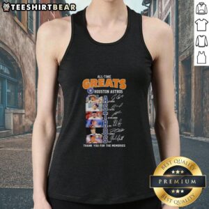 Alt Text: Official Houston Astros All-Time Greats tank top featuring player names and signatures in vibrant design.