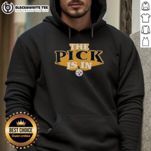 Alt Text: Pittsburgh Steelers hoodie featuring 'Top Pittsburgh Steelers Pick' design, perfect for fans and game day attire.