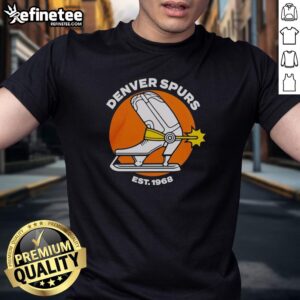 Original Denver Spurs Est 1968 T-Shirt featuring classic logo design, perfect for fans and collectors of Denver sports apparel.