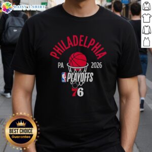 Top Philadelphia 76ers 2026 Playoffs NBA T-Shirt showcasing team logo and vibrant colors for basketball fans.