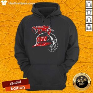 Cozy Nice Atlanta Braves ATL Head Scratch hoodie in navy blue, perfect for fans showing team spirit.
