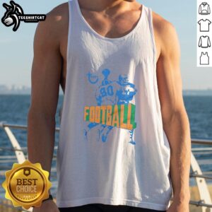 Good Topps Football Tackle Tank Top featuring a bold design, perfect for sports enthusiasts and casual wear.