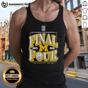 Good Michigan Wolverines 2026 NCAA Division I Men's Basketball Madness Final Four tank top in navy blue.