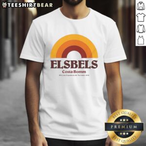 1979 Good Elsbels Costa Bomm Oficina Espaola De Turismo Rainbow T-Shirt featuring vibrant colors and retro design.