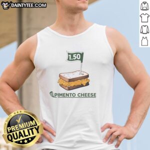 Alt Text: Hot Golf Sandwich Pimento Cheese tank top featuring a golf flag design, perfect for golf enthusiasts and summer wear.