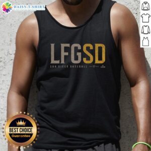 Hot LFGSD San Diego baseball tank top featuring a stylish design, perfect for summer sports and casual outings.