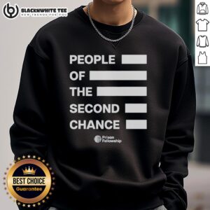 Alt Text: Stylish 'Top People Of The Second Chance' sweatshirt featuring bold typography on a cozy fabric background.