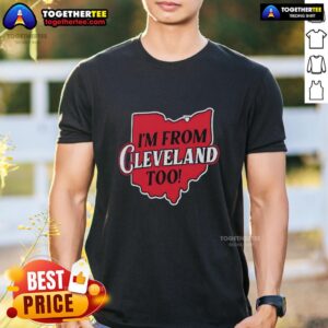 Alt Text: Nice Cleveland Guardians I'M From Cleveland Too Map T-Shirt featuring Cleveland map design and team logo.