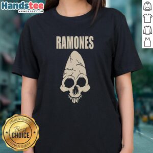 Nice Ramones Skull CM Punk Ladies Tee featuring a bold graphic design perfect for punk rock fans and fashion enthusiasts.