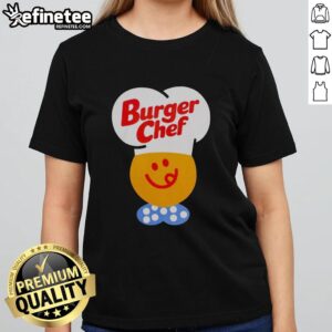 Original Vintage Burger Chef Ladies Tee featuring retro burger graphic on a stylish women's t-shirt.