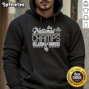 Alt Text: Premium Oklahoma Sooners 2026 Women's Gymnastics 8-Time National Champions Hoodie showcasing team pride and style.