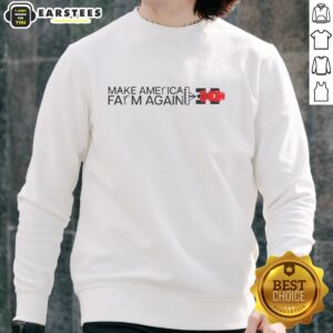 Official Make America Farm Again Combine Harvester Sweatshirt featuring a stylish farm-themed design for agriculture enthusiasts.