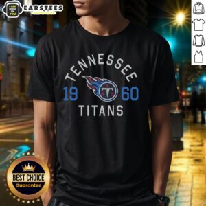 Alt Text: Awesome Tennessee Titans Heritage Print T-Shirt featuring team colors and logo, perfect for fans and casual wear.