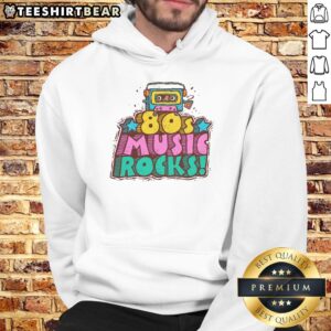 Funny 80s music rocks hoodie featuring vibrant retro graphics and a playful design, perfect for music lovers and nostalgia fans.