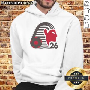 Awesome Egypt World Cup 2026 Soccer Pharaohs National Team Hoodie showcasing vibrant colors and team logo design.