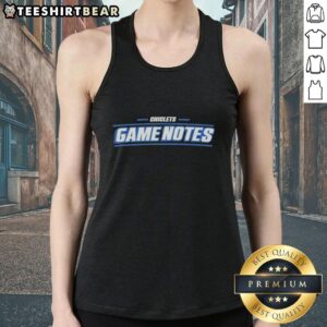 Stylish Top Chiclets Game Notes tank top featuring unique initials design, perfect for casual wear and sports enthusiasts.