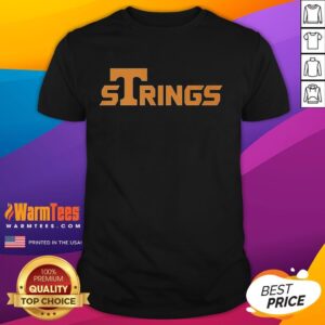 Good Tennessee Volunteers Strings Logo T-Shirt featuring vibrant orange and white colors, perfect for game day or casual wear.
