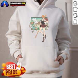 Original Nami One Piece Cat Burglar anime hoodie featuring vibrant design and comfortable fit, perfect for fans.