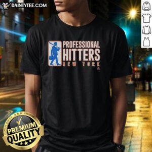 Alt Text: Official Professional Hitters New York Graphic T-Shirt featuring bold design and vibrant colors for sports enthusiasts.