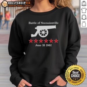 Awesome Battle of Secessionville Civil War sweatshirt featuring a vintage cannon design since 1862.