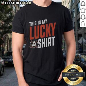Alt Text: Pretty Anaheim Ducks This Is My Lucky T-Shirt featuring vibrant colors and team logo, perfect for game day.