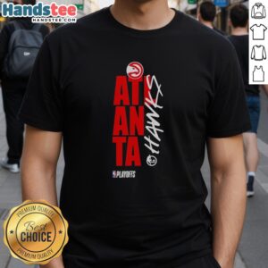Pretty Atlanta Hawks Playoff NBA 2026 T-Shirt featuring vibrant team colors and logo, perfect for fans and supporters.