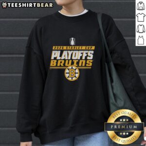 2026 Boston Bruins Stanley Cup Playoffs sweatshirt featuring team colors and logo, perfect for fans.