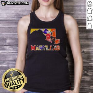 Nice Maryland sports teams graphic on a trendy tank top, perfect for fans supporting their favorite Maryland teams.